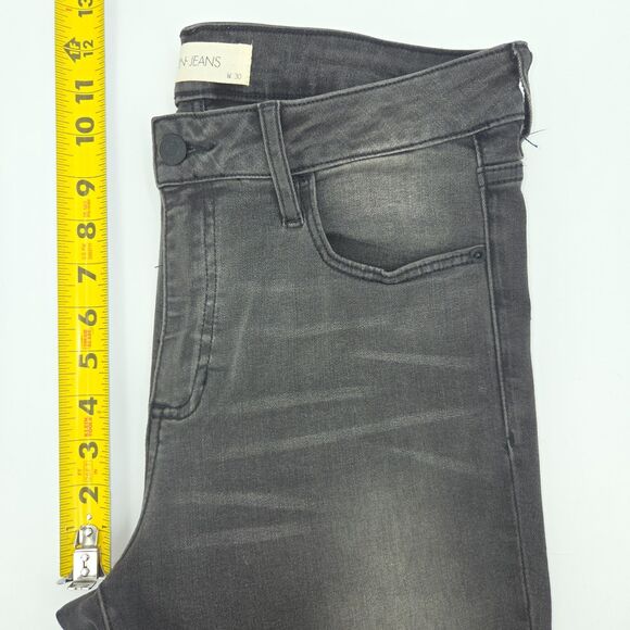Hidden Jeans Womens Size 30 Gray Flare Frayed  Western Cowboy Rodeo Retro 70s - Picture 7 of 9